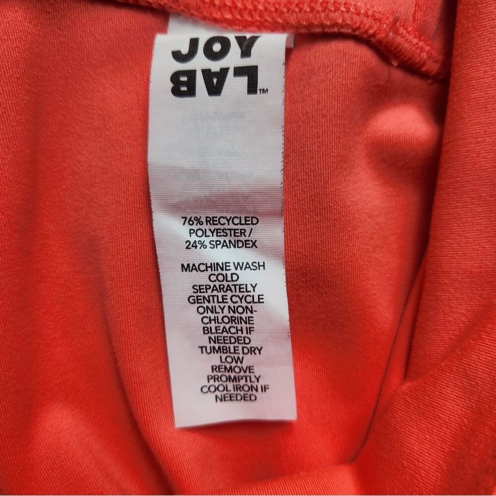 Joy lab perforated Dot legging bright Coral large athleisure comfortable workout - Picture 6 of 7